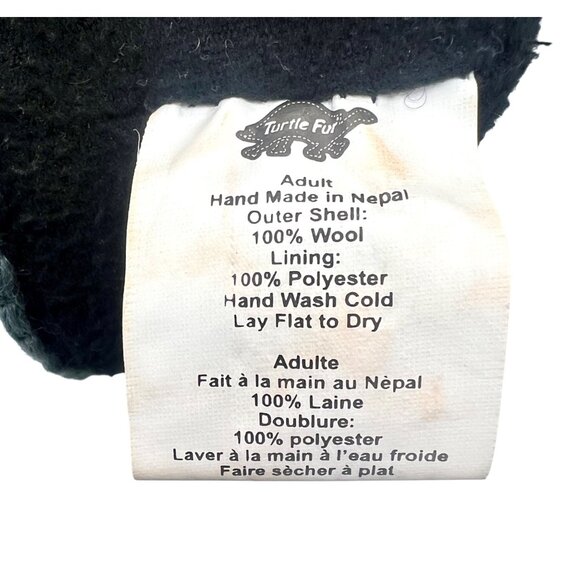 Turtle Fur Wool Knit Beanie Hat Hand Knit in Nepal Snowboarding Skiing - Picture 7 of 7